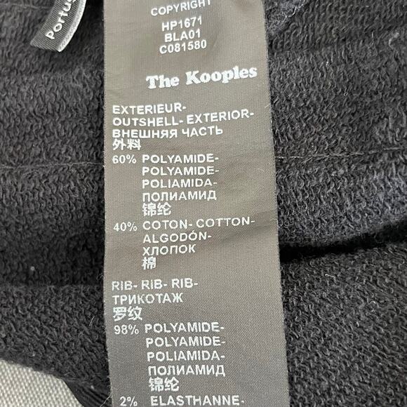 The Kooples Grosgrain Trim High Rise Tapered Black Ankle Jogger Sweatpants XS/LG - Picture 14 of 16